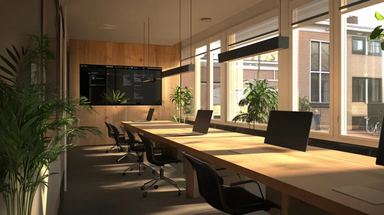 Een moderne coworkingruimte in Nederland